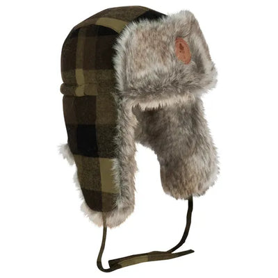 Classic checked fur hat