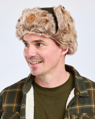 Classic checked fur hat