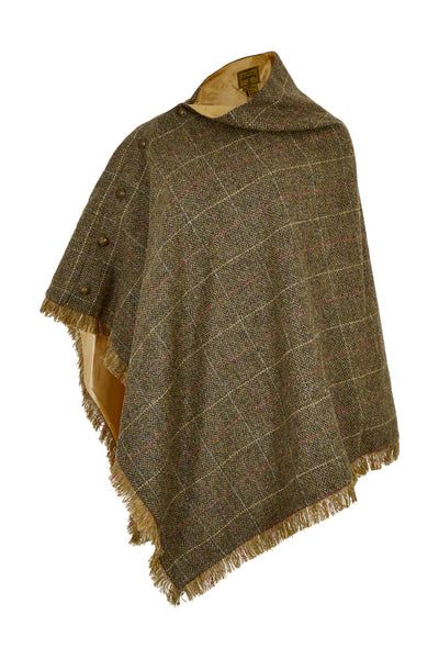 Hazelwood wollen tweed poncho