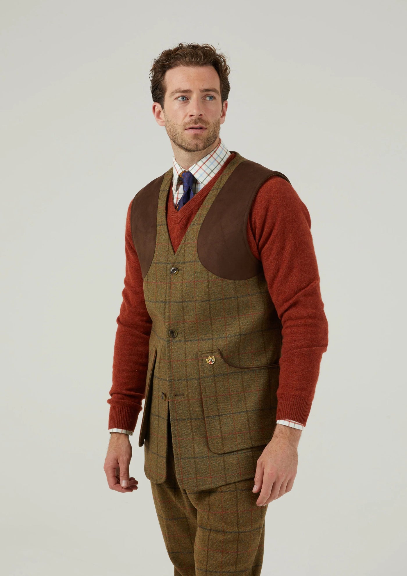 Combrook men's tweed shooting waistcoat