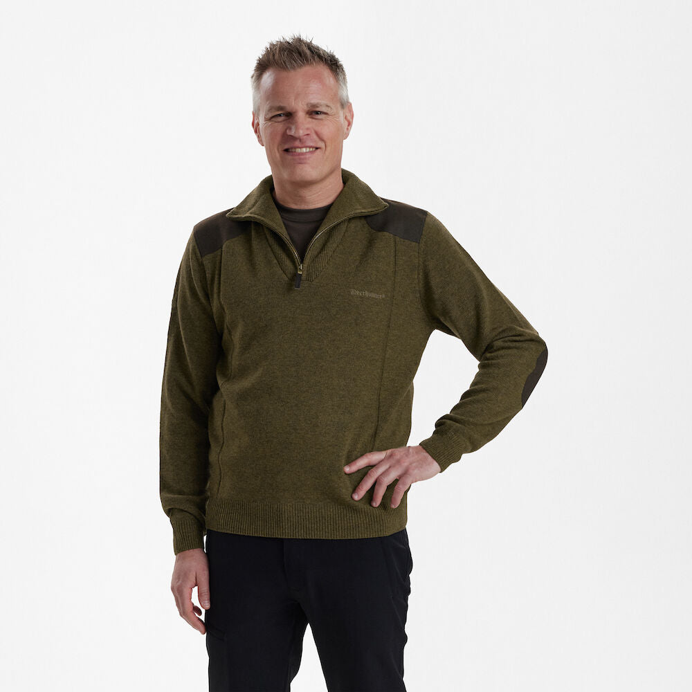 Sheffield knit zip-neck