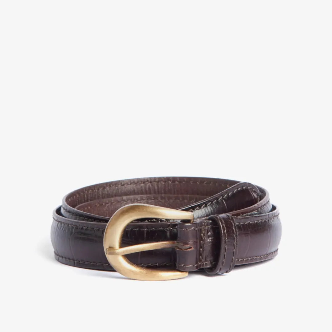 Mock croc belt