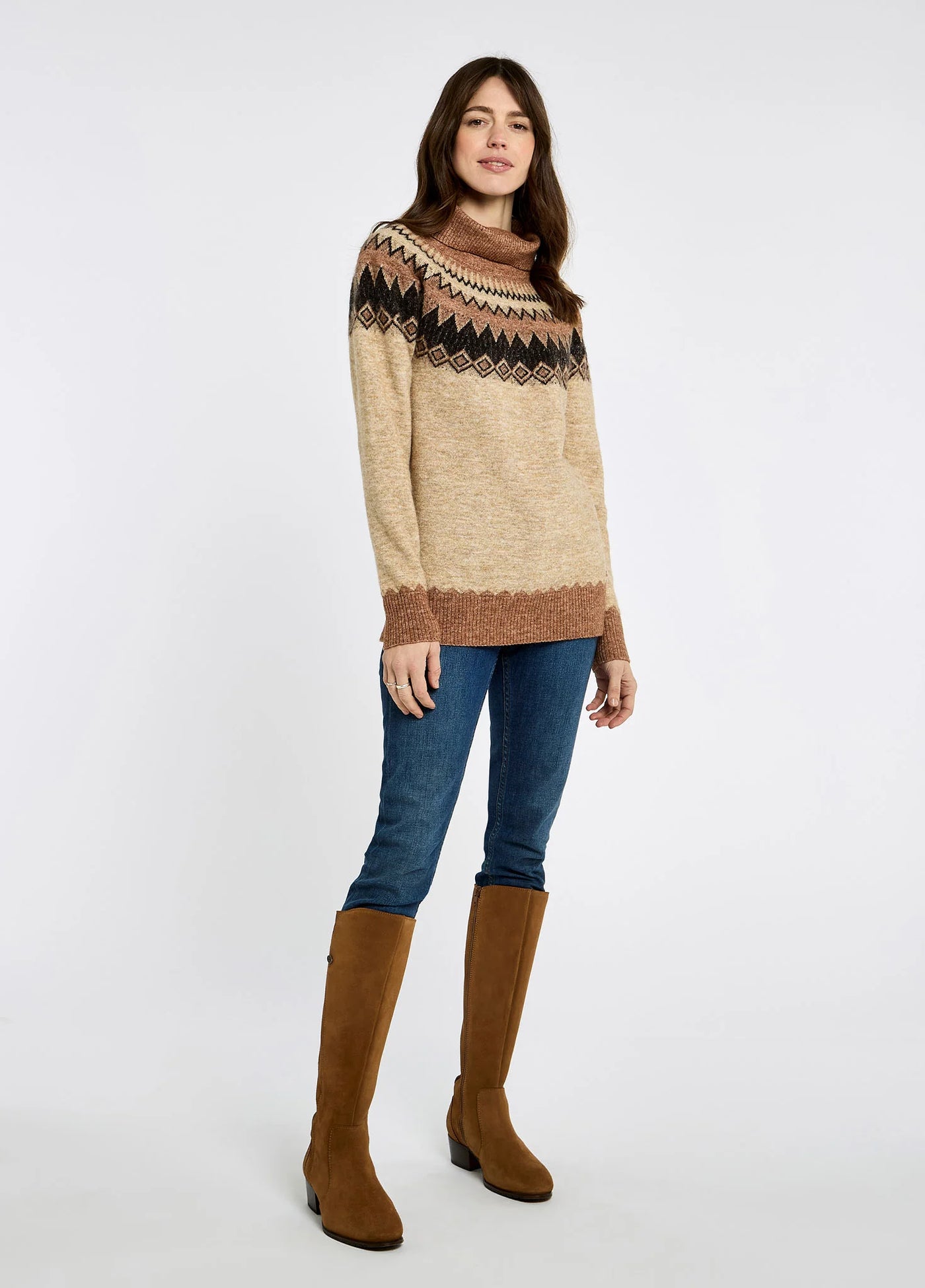 Devlin damestrui met Fair Isle patroon