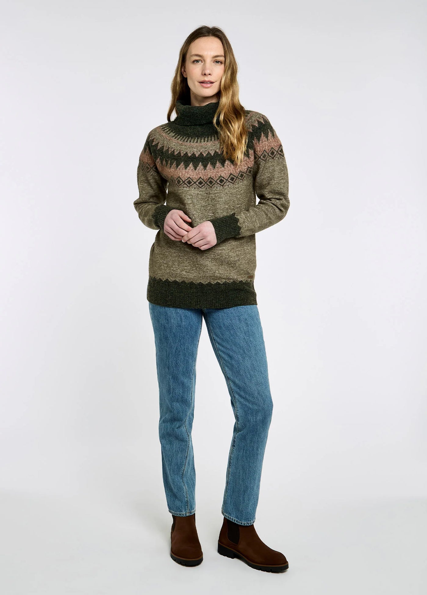 Devlin damestrui met Fair Isle patroon