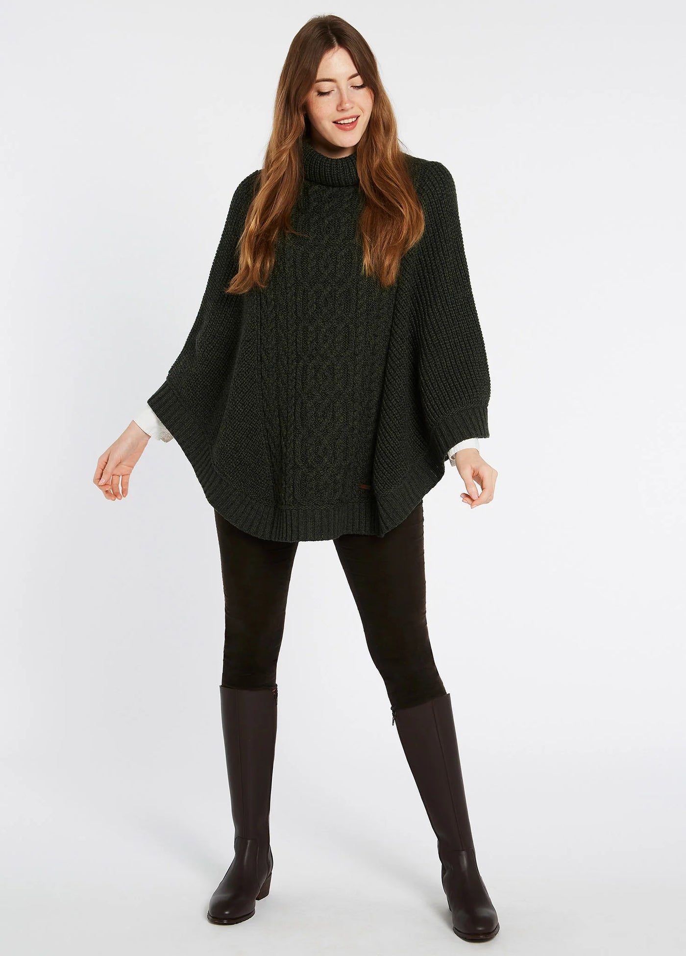 Kilronan merino wollen dames poncho