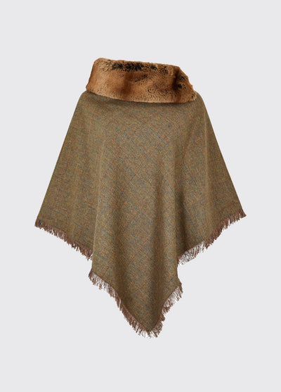 Silverfir wollen tweed poncho