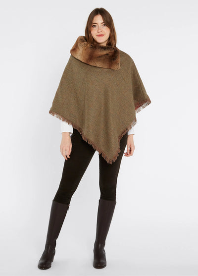 Silverfir wollen tweed poncho