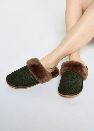 Mullingar dames tweed pantoffel
