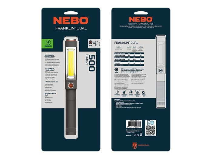 Nebo Franklin dual zaklamp rechargeable