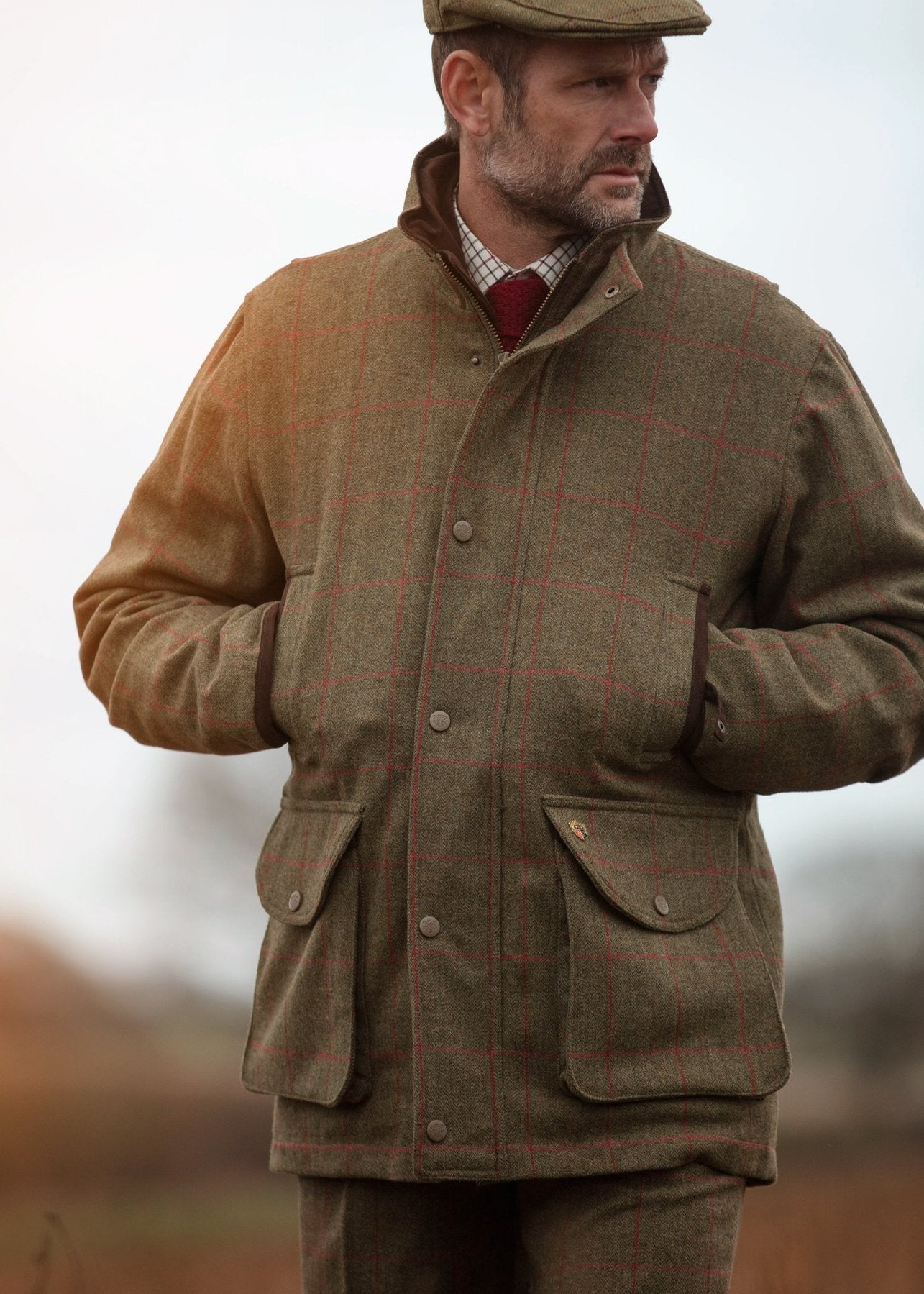Combrook mens Tweed field coat